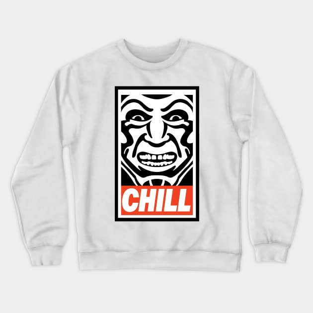 Chill in Red Crewneck Sweatshirt by gabby_rose
